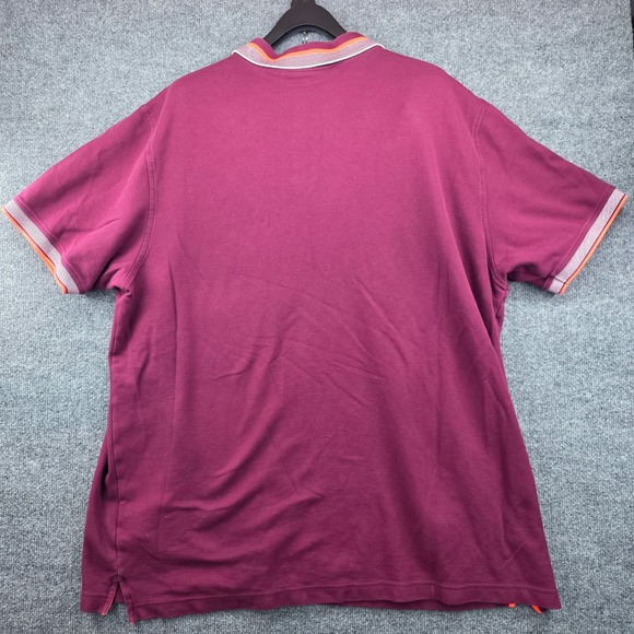 Psycho Bunny Mens 3XLT Burgundy Pima Cotton Short Sleeve Polo Shirt Bunny Logo - Picture 5 of 7